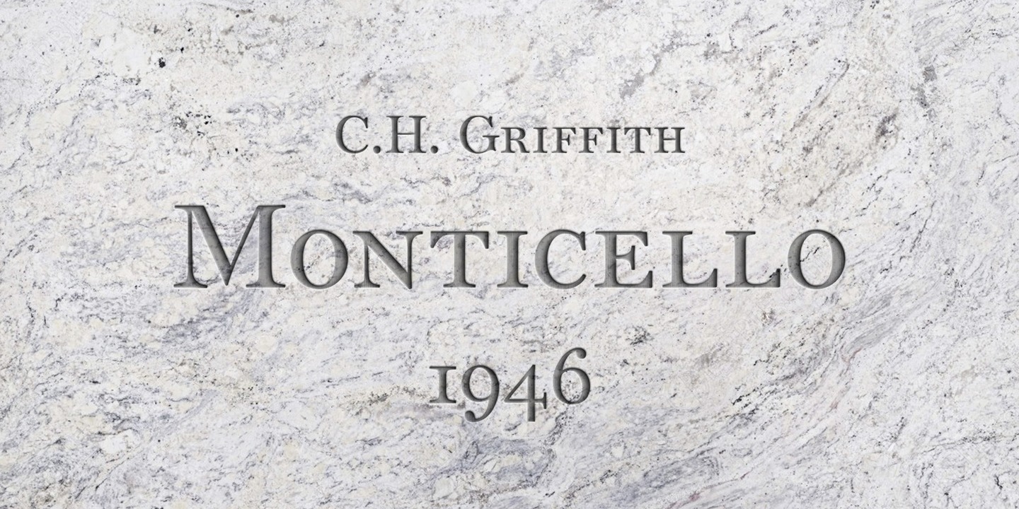 Monticello Font preview